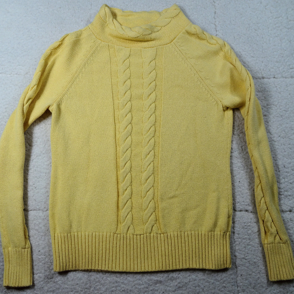 Pendleton Yellow Cotton Sweater Size Petite P
